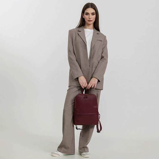 Рюкзак Dr.Koffer из натуральной кожи бордовый