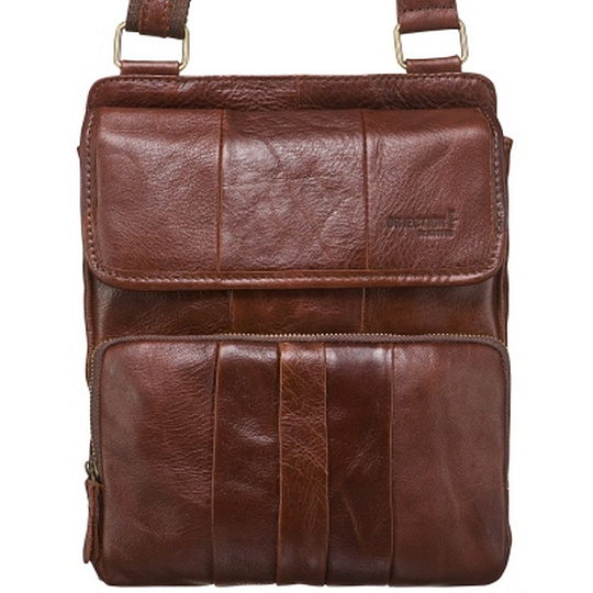 Сумка через плечо Dr.Koffer из натуральной кожи коричневая