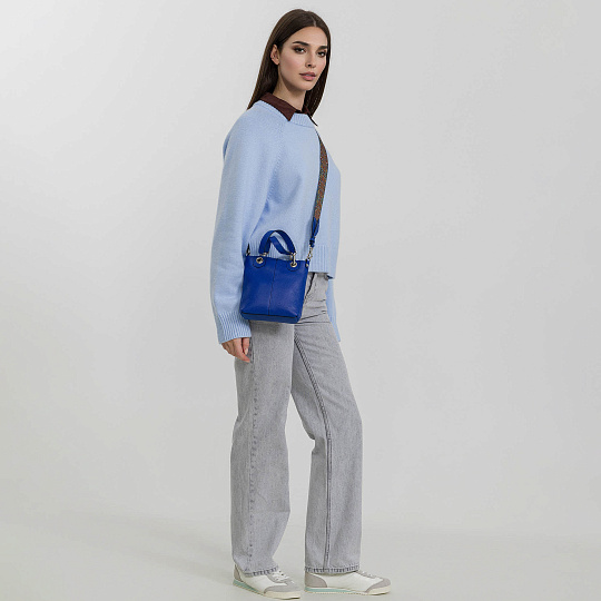 Женская сумка Dr. Koffer из натуральной кожи синяя