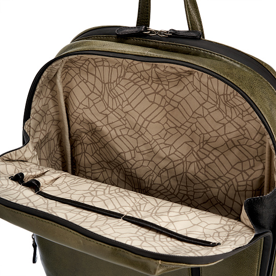 Рюкзак Dr.Koffer из натуральной кожи зеленый