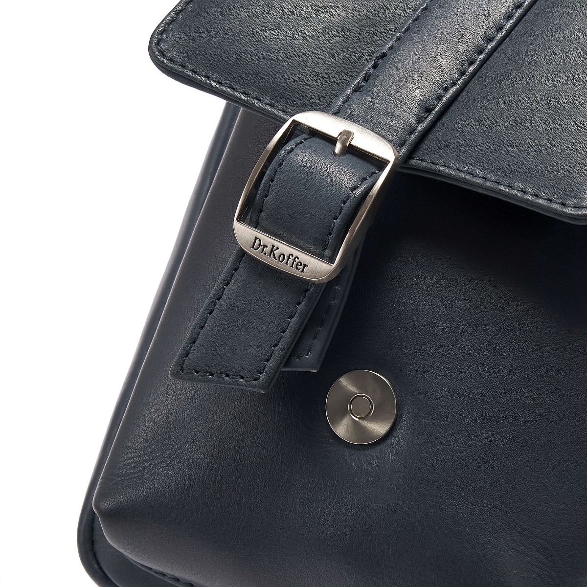 Сумка через плечо Dr.Koffer из натуральной кожи синяя