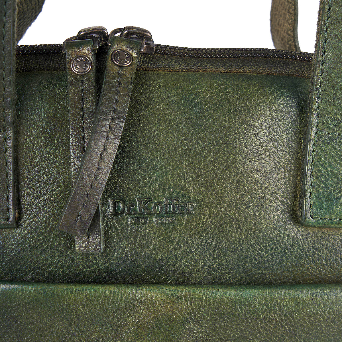 Рюкзак Dr.Koffer из натуральной кожи зеленый