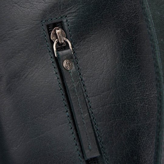 Рюкзак Dr.Koffer из натуральной кожи зеленый