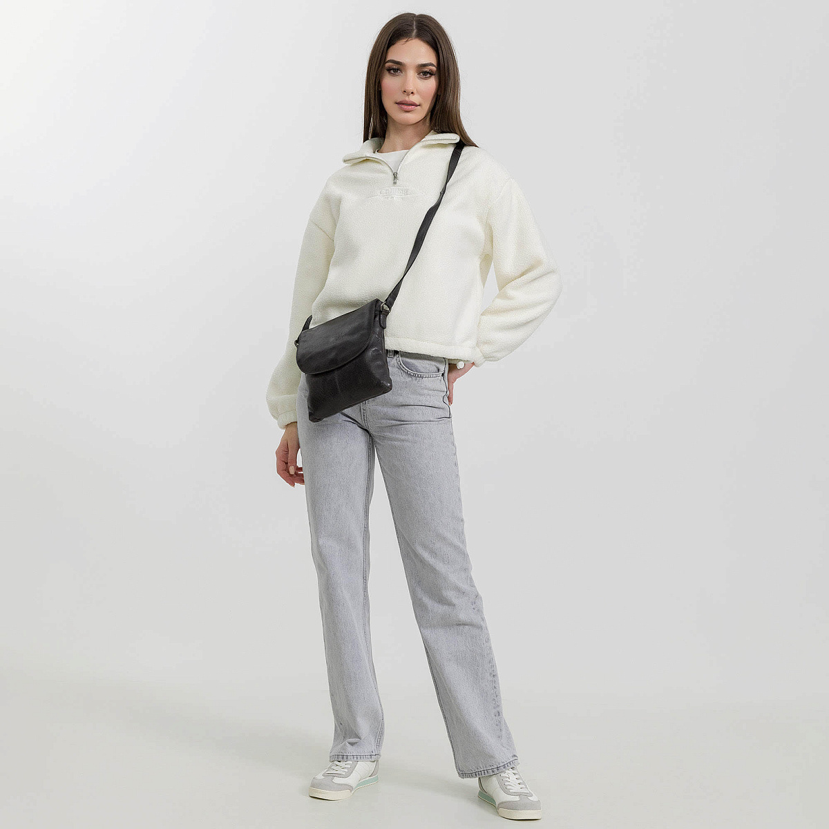 Сумка через плечо Dr.Koffer из натуральной кожи синяя