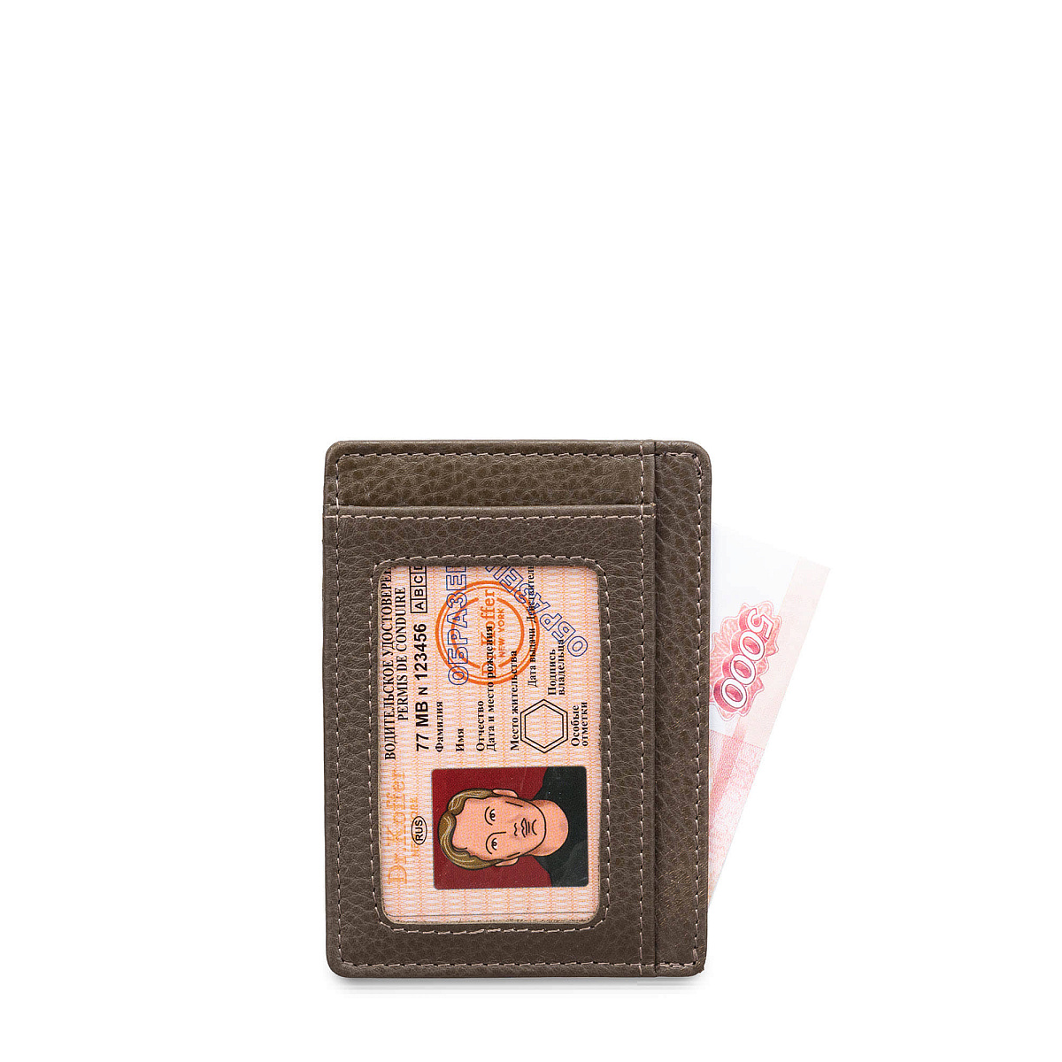 Кредитница Dr.Koffer из натуральной кожи коричневая