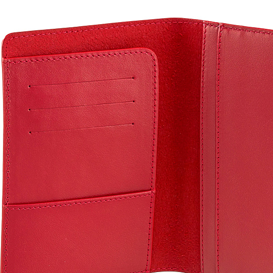 Обложка для паспорта Dr.Koffer из натуральной кожи красная