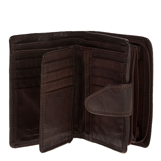 Портмоне Dr.Koffer из натуральной кожи коричневое