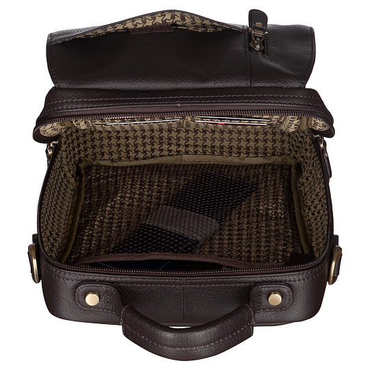 Сумка через плечо Dr.Koffer из натуральной кожи коричневая