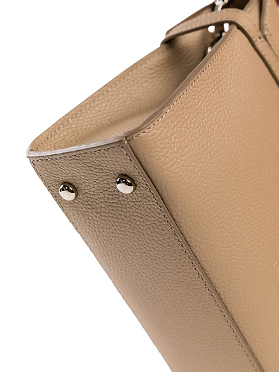 Женская сумка Dr. Koffer из натуральной кожи бежевая