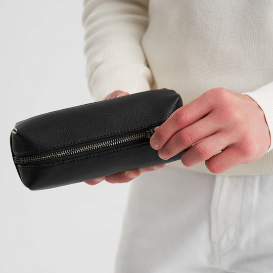 Несессер Dr. Koffer из натуральной кожи черный