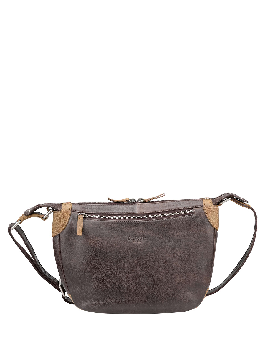 Сумка через плечо Dr. Koffer из натуральной кожи коричневая
