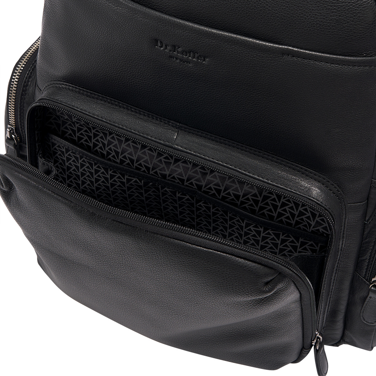 Рюкзак Dr.Koffer из натуральной кожи черный