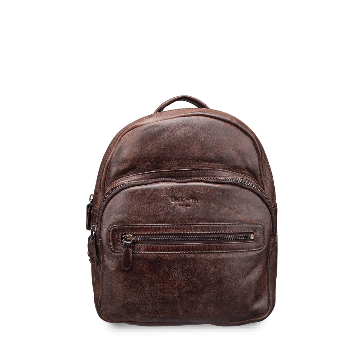 Рюкзак Dr.Koffer из натуральной кожи темно-коричневый