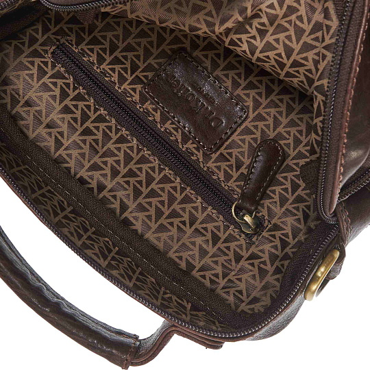 Сумка через плечо Dr.Koffer из натуральной кожи коричневая