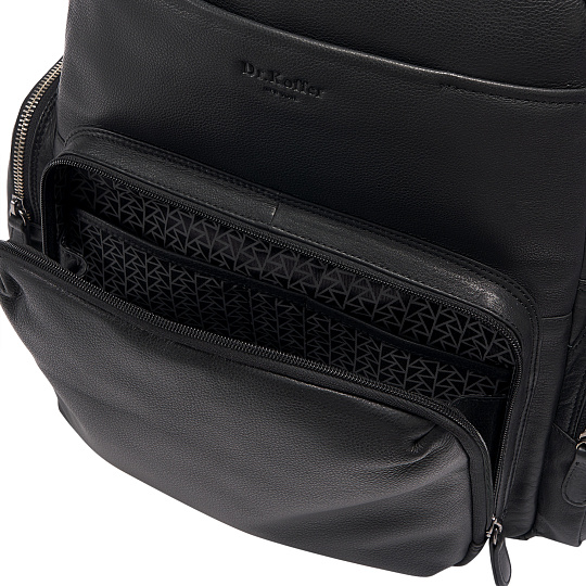 Рюкзак Dr.Koffer из натуральной кожи черный