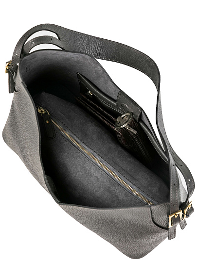 Женская сумка Dr.Koffer из натуральной кожи серая