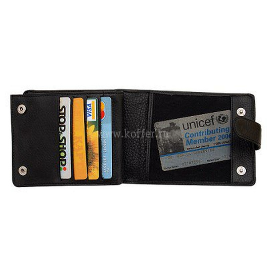 Портмоне Dr.Koffer из натуральной кожи черное