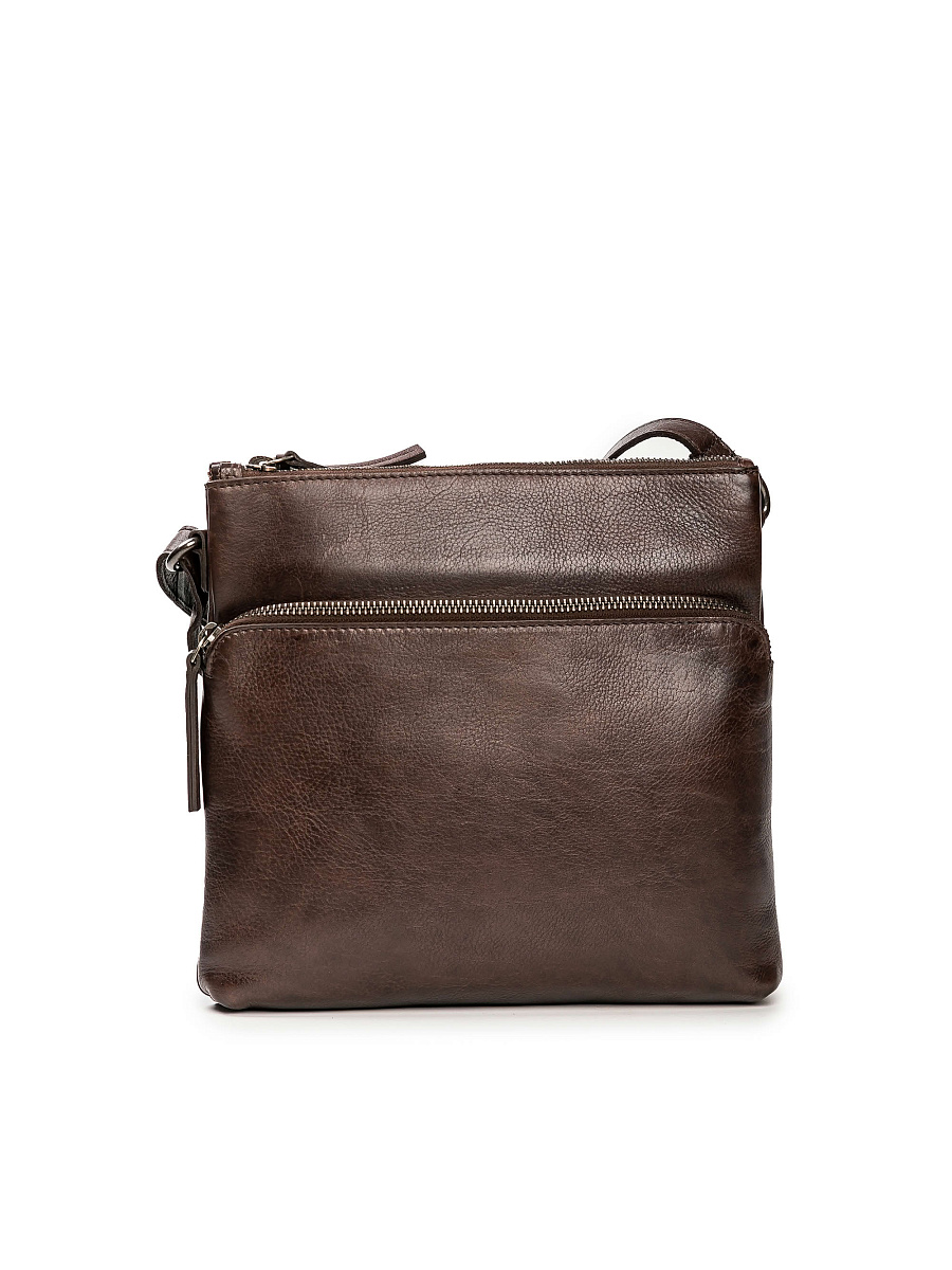 Сумка через плечо Dr.Koffer из натуральной кожи коричневая