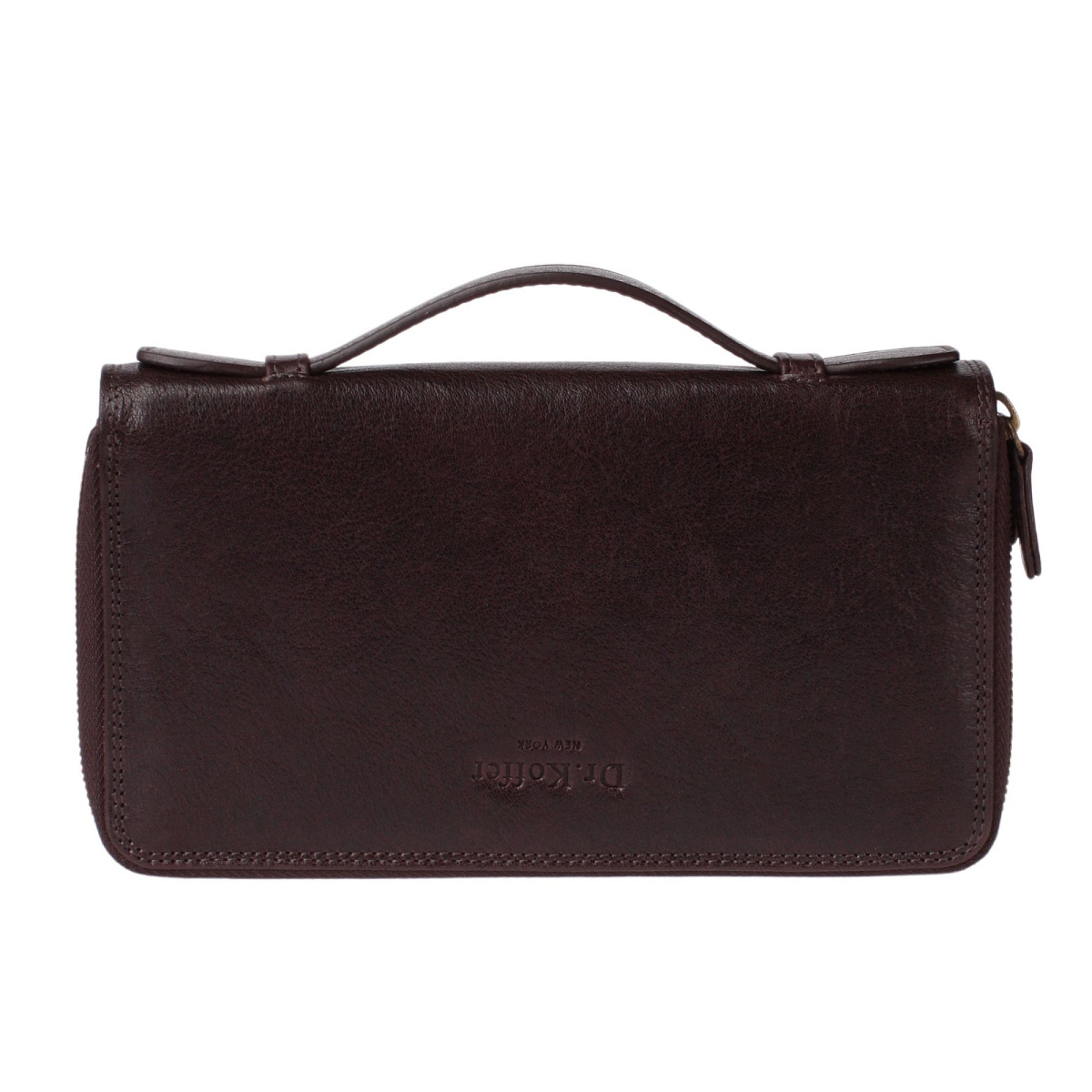 Портмоне Dr.Koffer из натуральной кожи коричневое