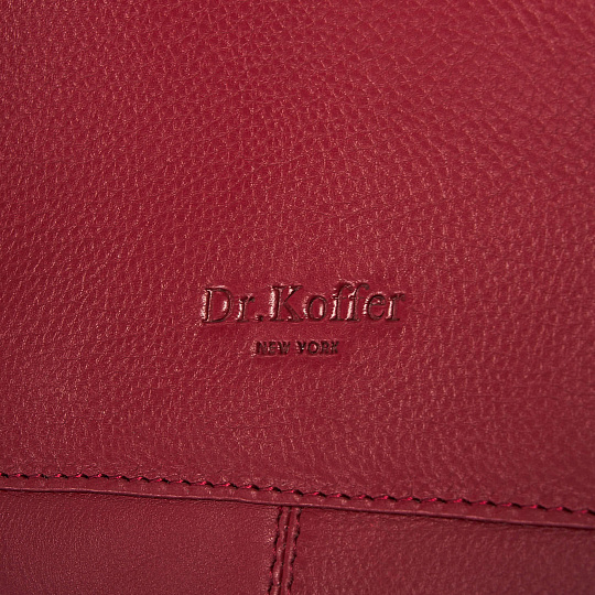 Женская сумка Dr. Koffer из натуральной кожи бордовая