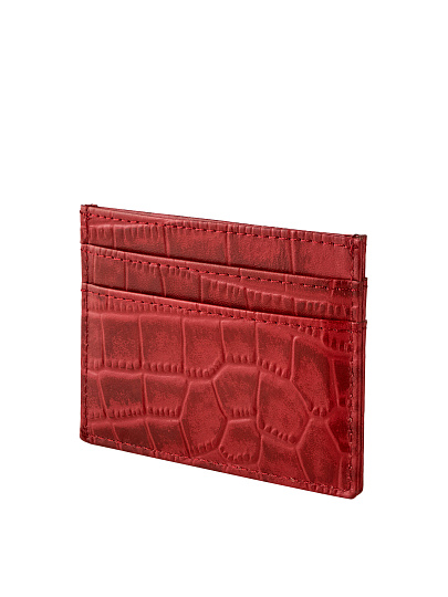 Кредитница Dr.Koffer из натуральной кожи красная