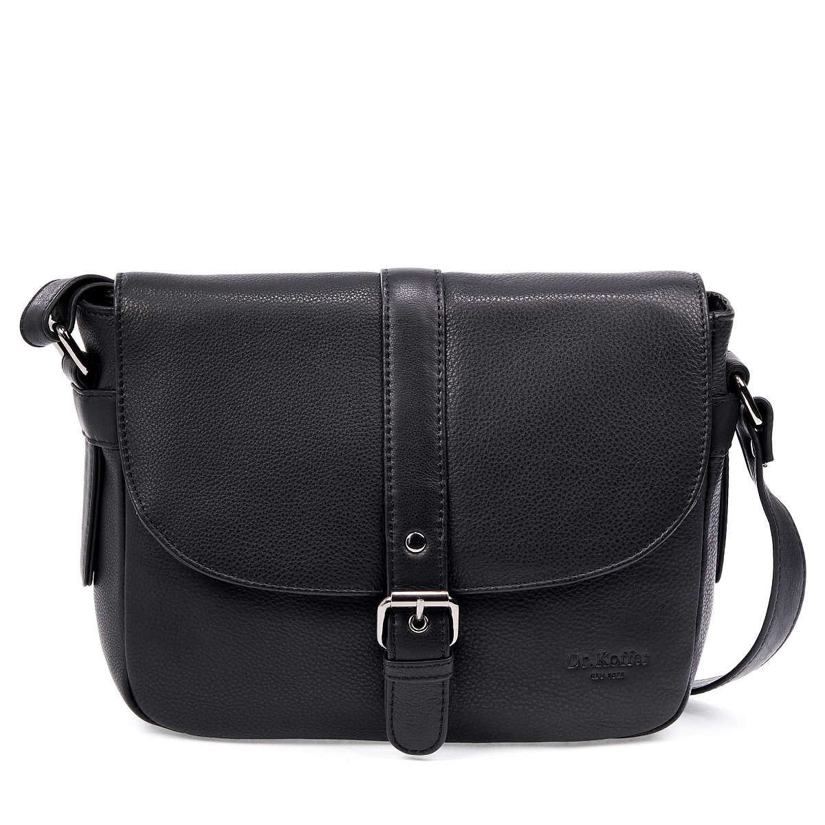 Сумка через плечо Dr.Koffer из натуральной кожи черная