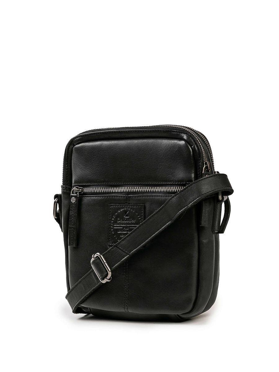 Сумка через плечо Dr.Koffer из натуральной кожи черная