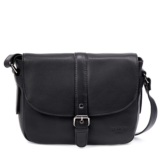 Сумка через плечо Dr.Koffer из натуральной кожи черная