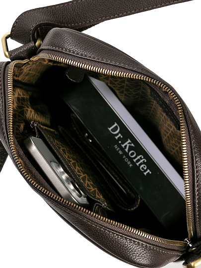 Сумка через плечо Dr.Koffer из натуральной кожи коричневая