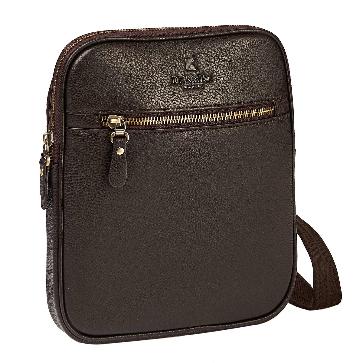 Сумка через плечо коричневая Dr.Koffer M402714-220-09
