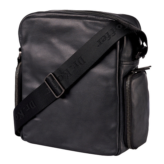 Сумка через плечо Dr.Koffer из натуральной кожи черная