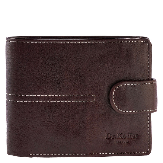 Портмоне Dr.Koffer из натуральной кожи коричневое