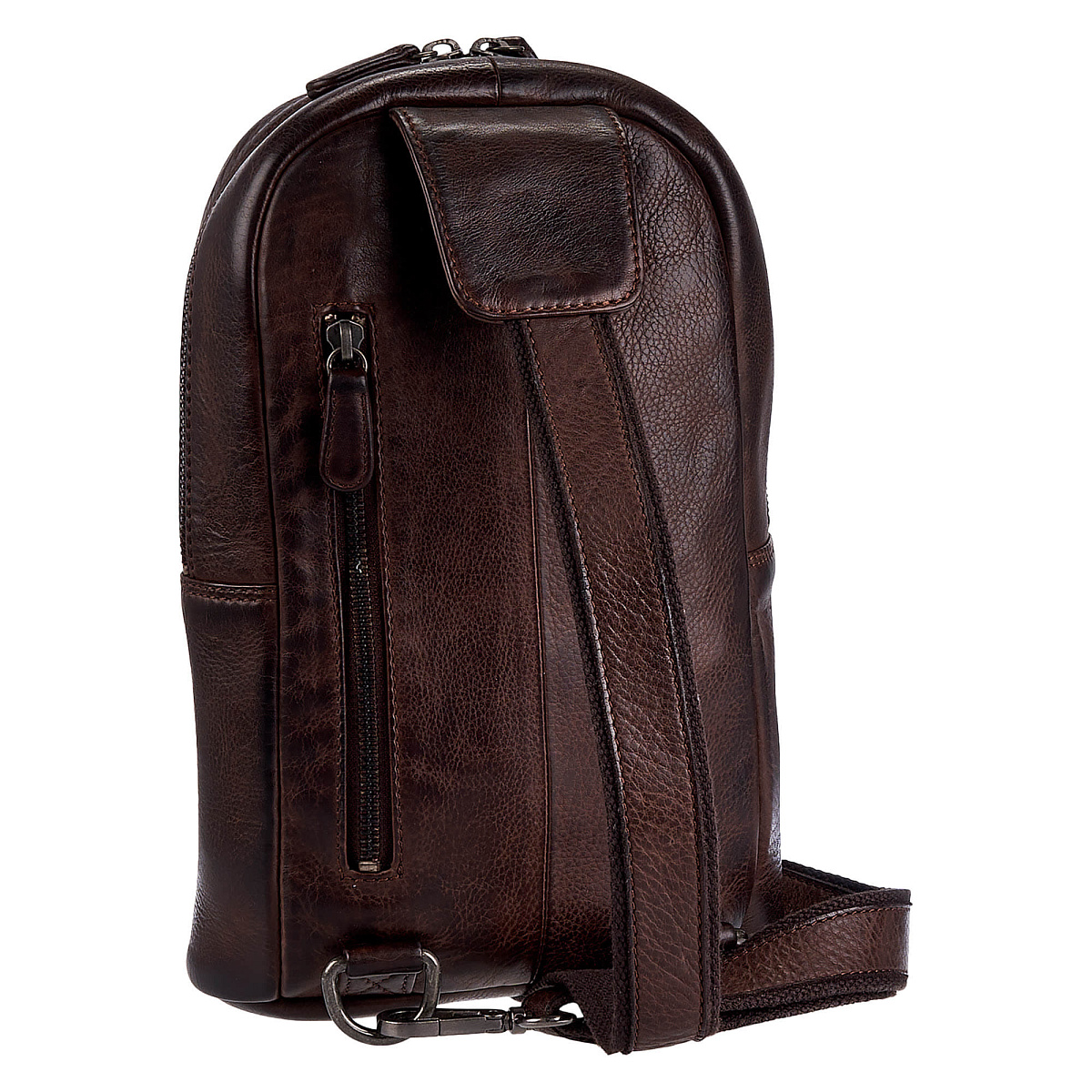 Рюкзак Dr.Koffer из натуральной кожи темно-коричневый
