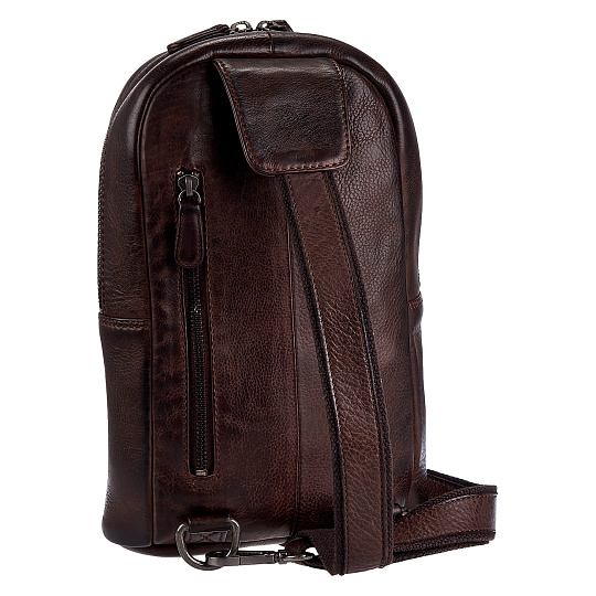 Рюкзак Dr.Koffer из натуральной кожи темно-коричневый