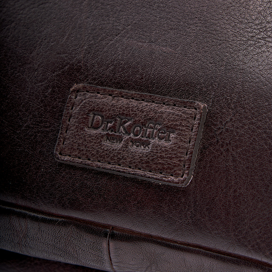 Рюкзак Dr.Koffer из натуральной кожи темно-коричневый