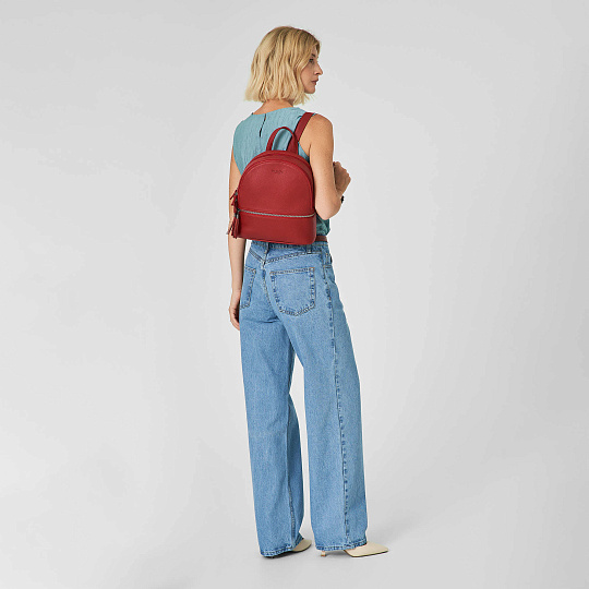 Рюкзак Dr.Koffer из натуральной кожи красный