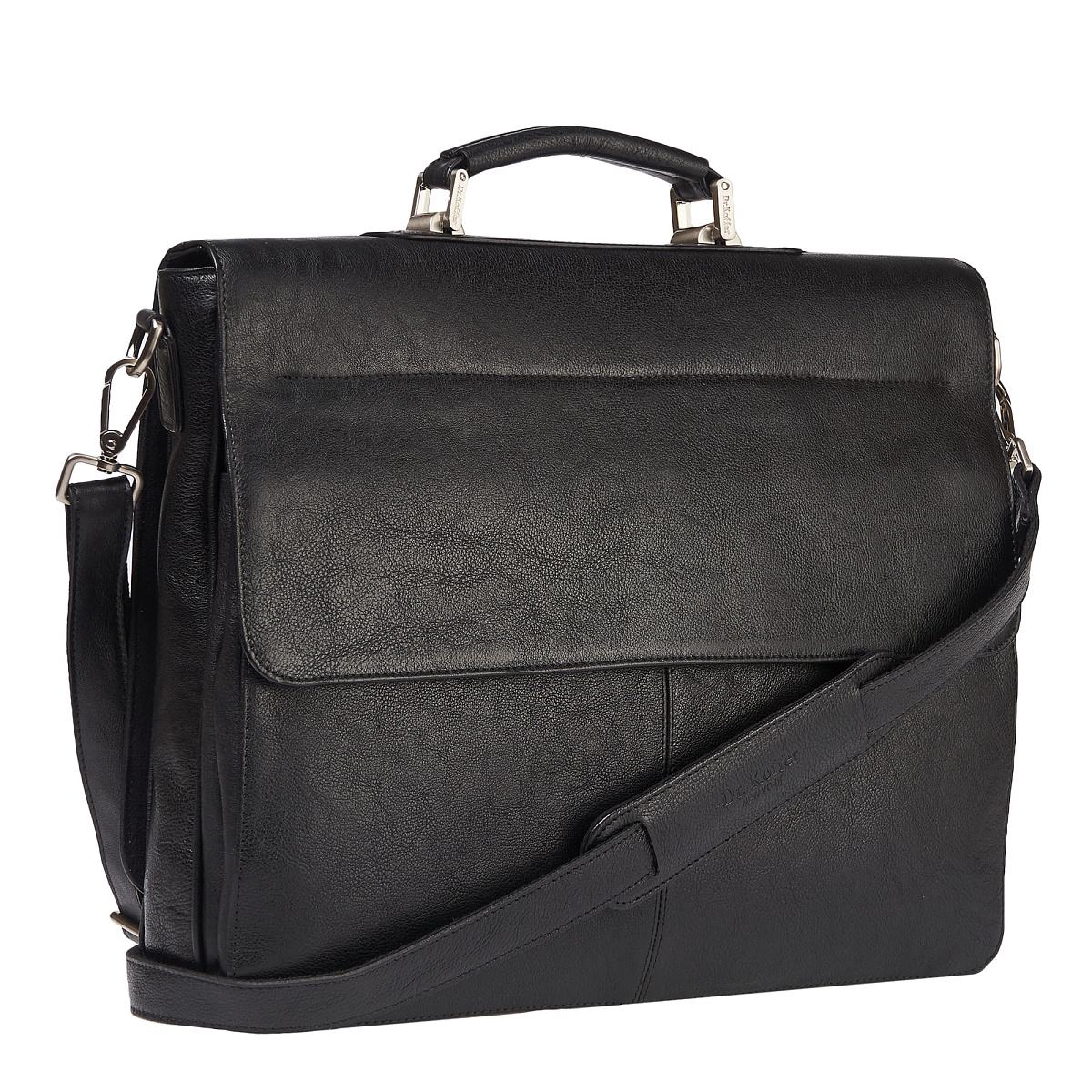 Портфель Dr.Koffer из натуральной кожи черный