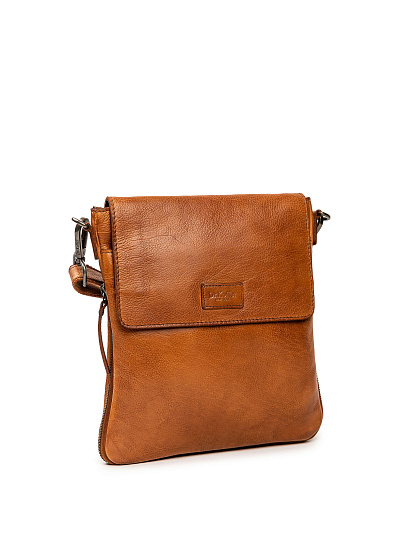 Сумка через плечо Dr.Koffer из натуральной кожи коричневая