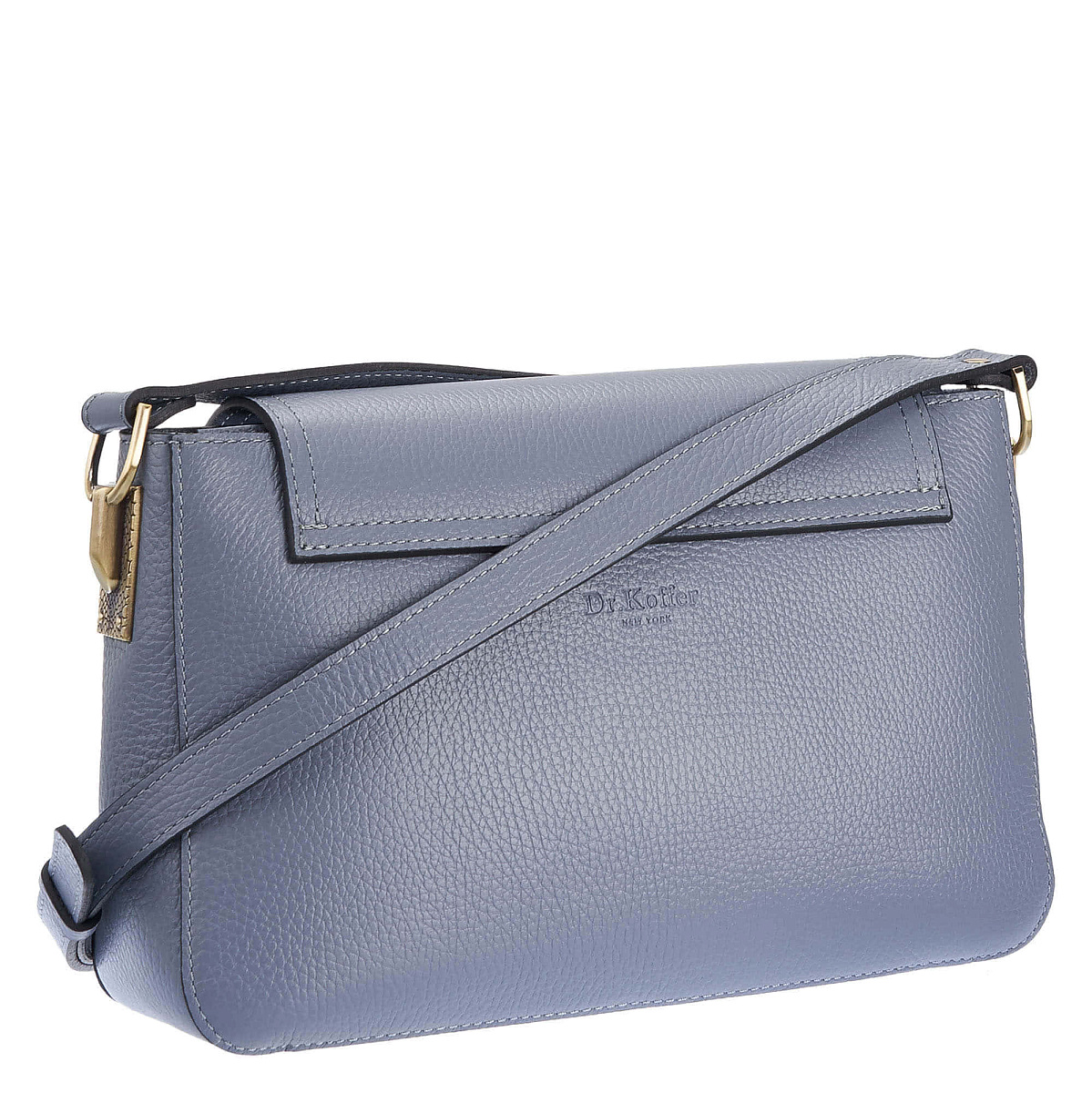 Женская сумка Dr. Koffer из натуральной кожи серая
