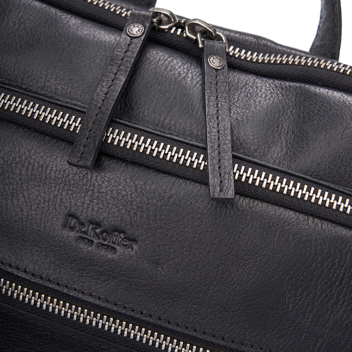 Рюкзак Dr.Koffer из натуральной кожи черный