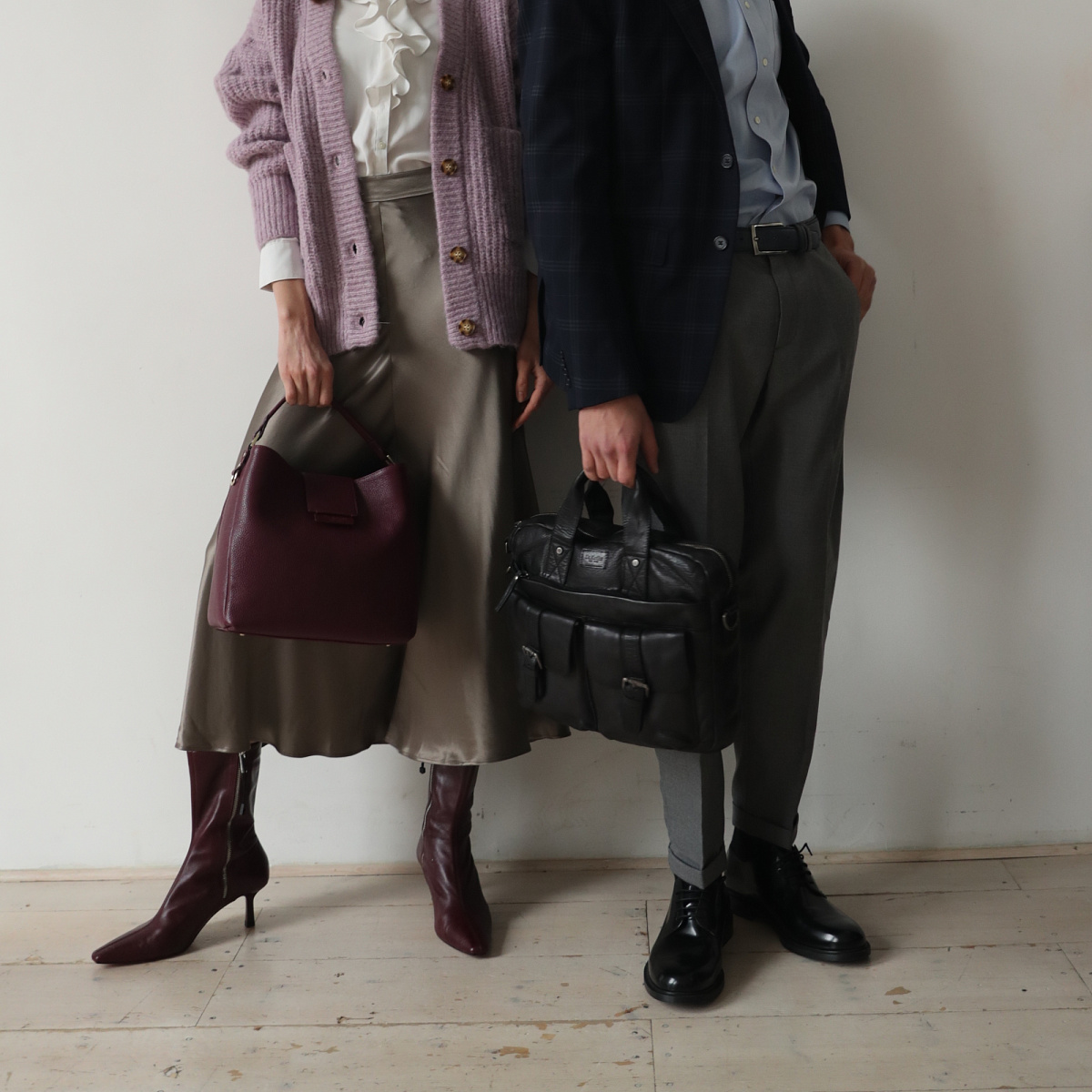 Деловая сумка Dr.Koffer из натуральной кожи черная