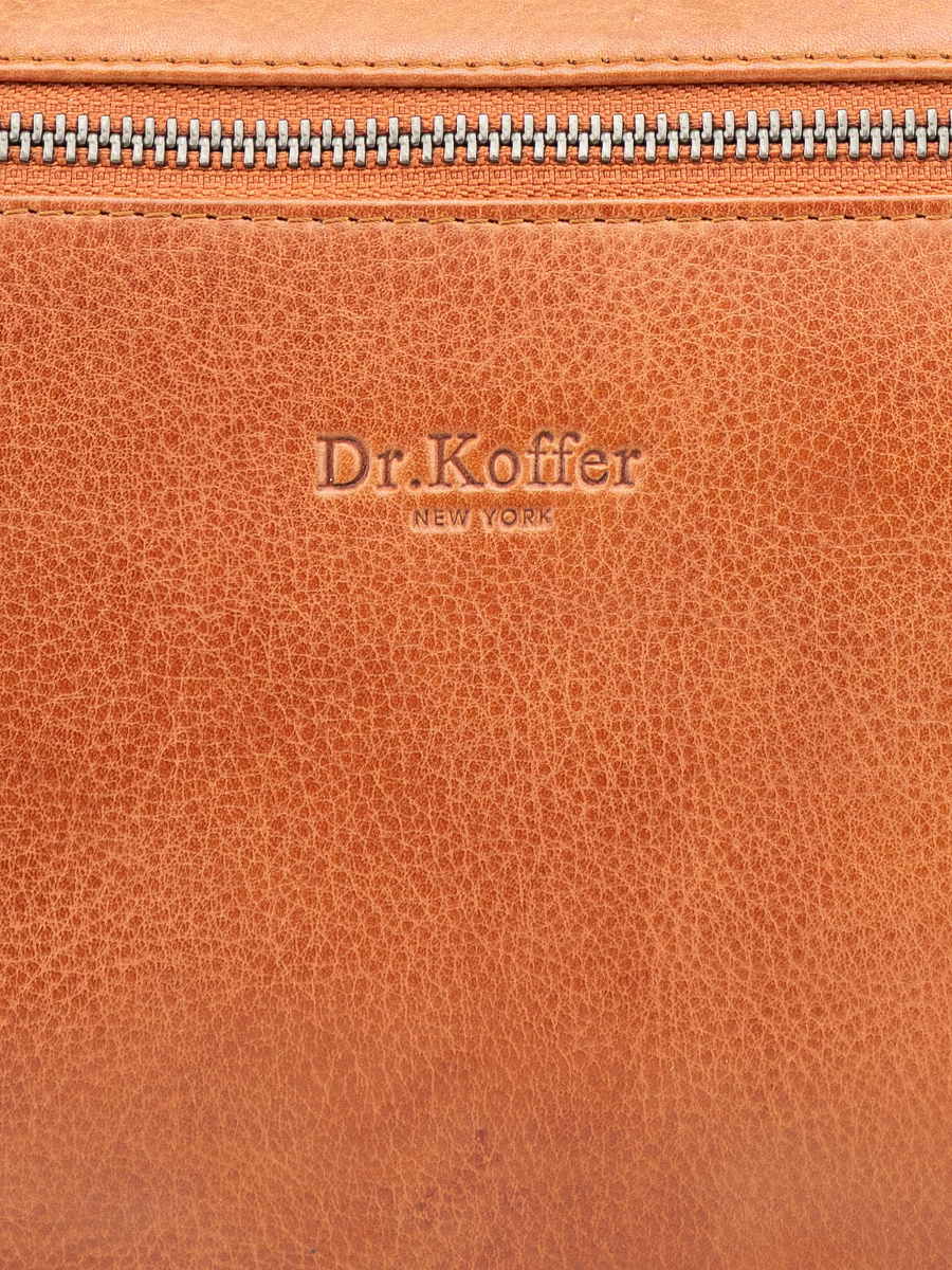 Сумка на пояс Dr. Koffer из натуральной кожи коричневая