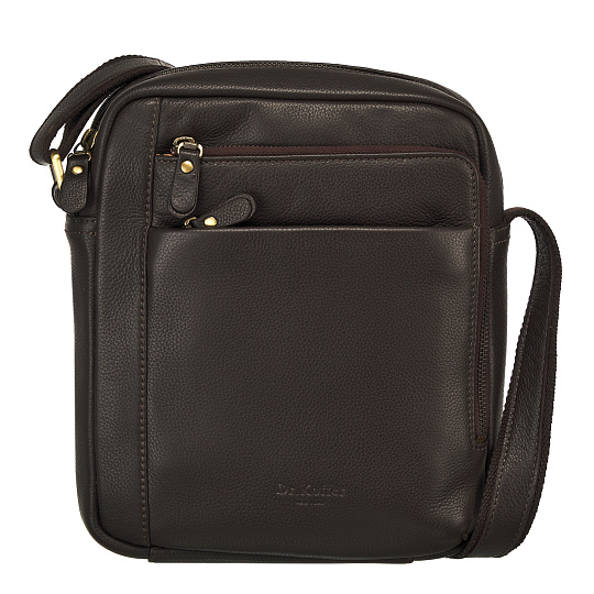Сумка через плечо Dr.Koffer из натуральной кожи коричневая