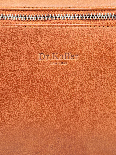 Сумка на пояс Dr. Koffer из натуральной кожи коричневая