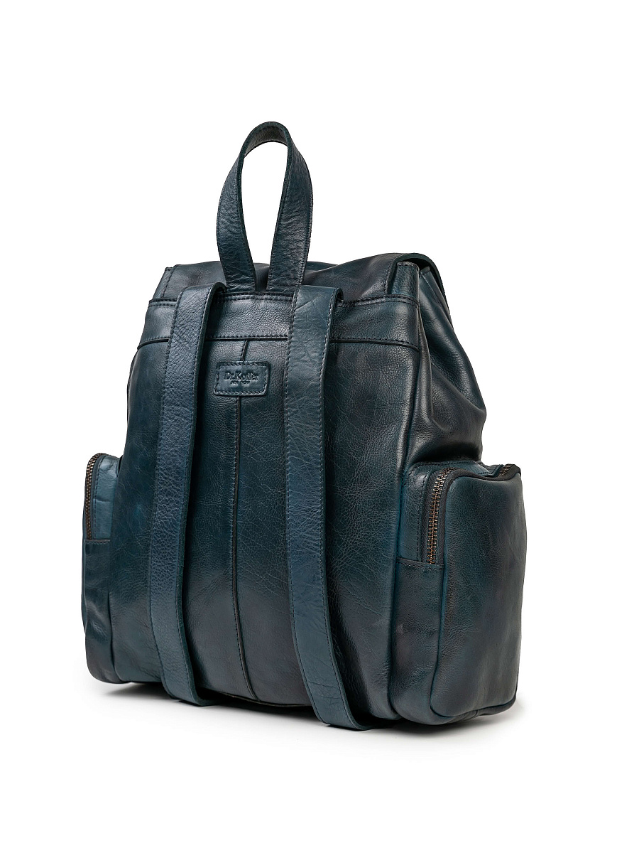 Рюкзак Dr.Koffer из натуральной кожи синий