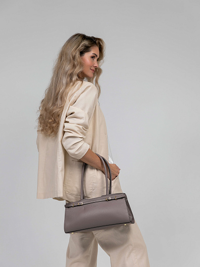 Женская сумка Dr.Koffer из натуральной кожи пыльная роза