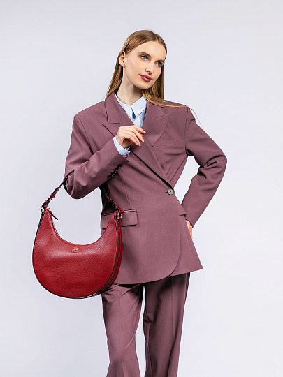 Женская сумка Dr. Koffer из натуральной кожи бордовая