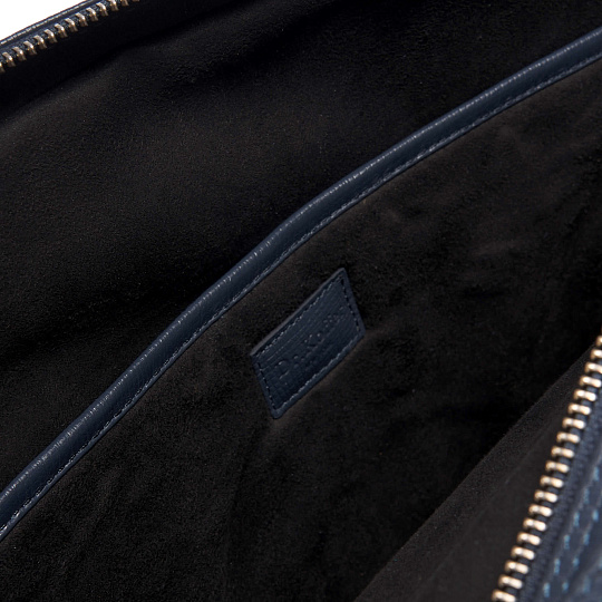 Деловая сумка Dr.Koffer из натуральной кожи синяя