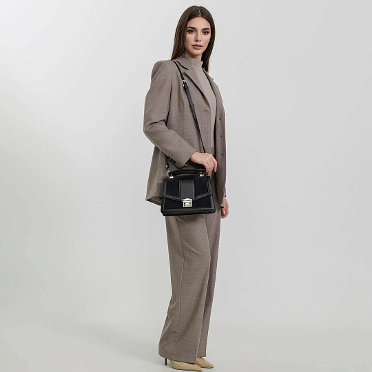 Женская сумка Dr. Koffer из натуральной кожи черная