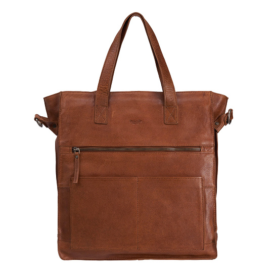 Деловая сумка Dr.Koffer из натуральной кожи коричневая